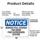 Signmission Remote Pull Station For Hood Fire Suppression OSHA Notice Sign, Plastic, 18in W x 12in L, 2PK OS-2PACK-NS-P-1218-L-18032 - alternate 3